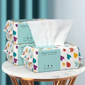 Disposable Face Towel – 70 Pcs Ultra Soft, Thickened Cotton Tissues