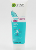 Garnier 3 In 1 Pure Active Face Wash – 100ml Liquid Cleanser For All Skin Types, Deep Cleansing And Refreshing Skincare